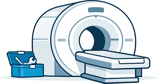 Illustration eines CT im Wartungsmodus